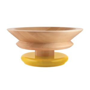 Alessi 100 values collection Twergi ES15 centerpiece limewood - yellow