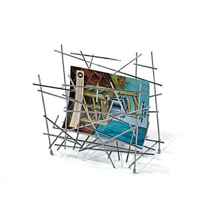 Alessi Blow up FC15 magazine holder - stainless steel