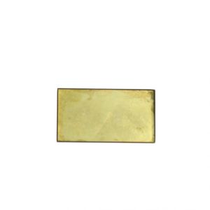 Notre Monde  rectangele petite glass tray - bronze metal rim gold leaf 