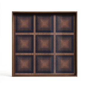 Ethnicraft Ink Squares glass tray L