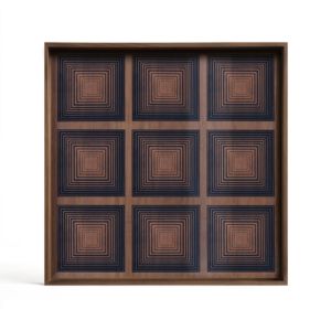Ethnicraft Ink Squares glass tray L