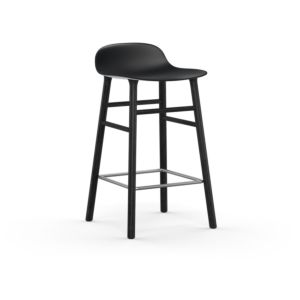 Normann Copenhagen Form barkruk 65cm-Zwart-Black