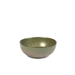 Serax Bowl L Grey/Camo Green Surface set of 4