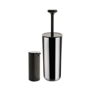 Alessi Birillo toiletborstel en zeepdispenser donkergrijs