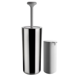 Alessi Birillo toiletborstel en zeepdispenser wit