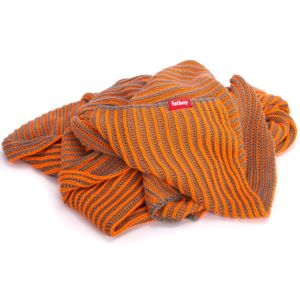Fatboy Klaid taupe oranje - Patroon Gestreept