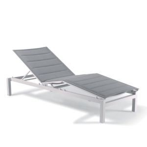 Gescova Tremezzo sunlounger - Color :  White - Light grey