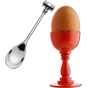 Alessi Dressed eierdopje met lepeltje - Kleur Rood