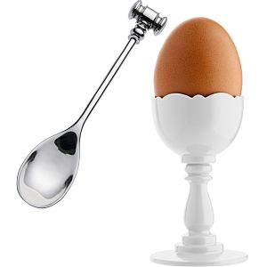 Alessi Dressed eierdopje met lepeltje - Kleur Wit