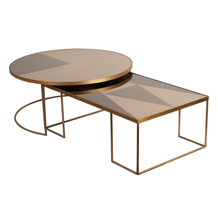 Notre Monde Geometric Bronze Table Basse Ronde Futureproofed Shop